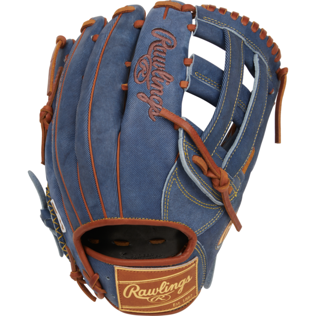 Rawlings Heart of The Hide Pro Label Denim 12.75" Outfield Baseball Glove - PRO3039-6D