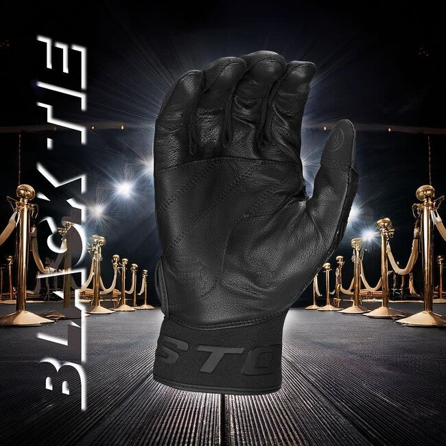 Easton Walk-Off Ethos Black Tie Batting Gloves  - WO25BG-BKBK