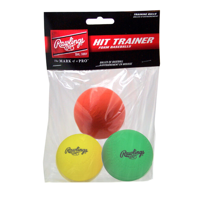 Rawlings Foam Hit Trainer Balls (3 pack) - HITTRAIN