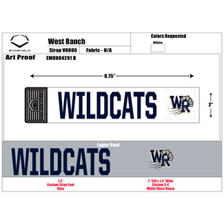 EvoShield WRHSBB Baseball Custom EvoShield Strap "WILDCATS" Strap