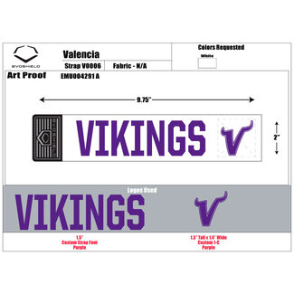 EvoShield Valencia Baseball Custom EvoShield "Vikings" Strap