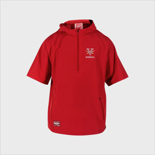 Verdugo Baseball Rawlings Colorsync  Hooded Short Sleeve Cage Jacket
