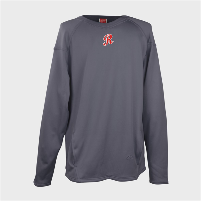Rebels Baseball Rawlings Performance Dugout Pullover Fleece
