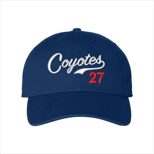 AV Coyotes Baseball 47 Brand - Clean up Cap - Script w/#