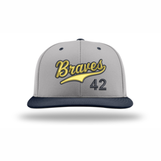Richardson Cap Braves  Baseball Script PTS20 Flexfit Number