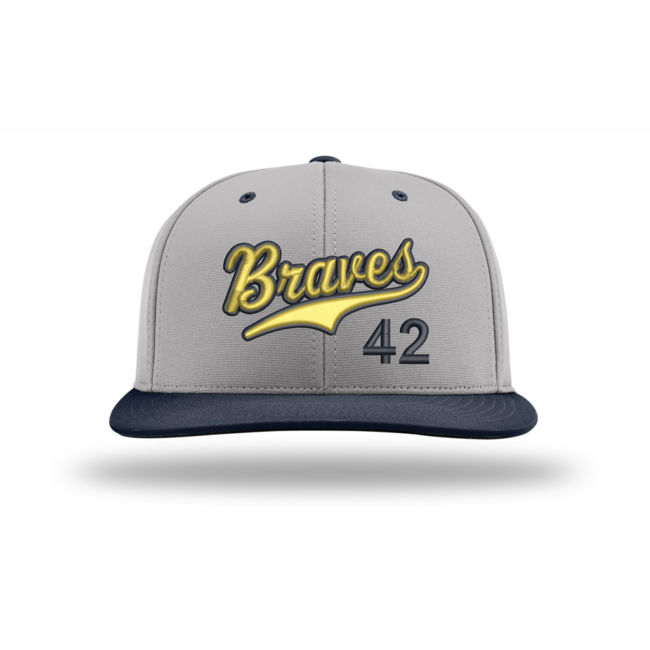 Braves  Baseball Script PTS20 Flexfit Number