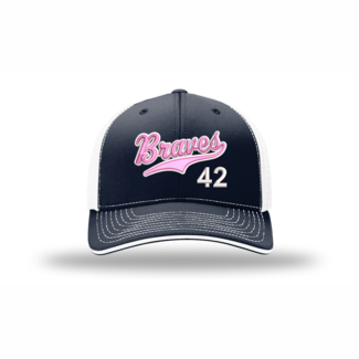 Richardson Cap Braves Baseball Trucker Cap 112 Script Number