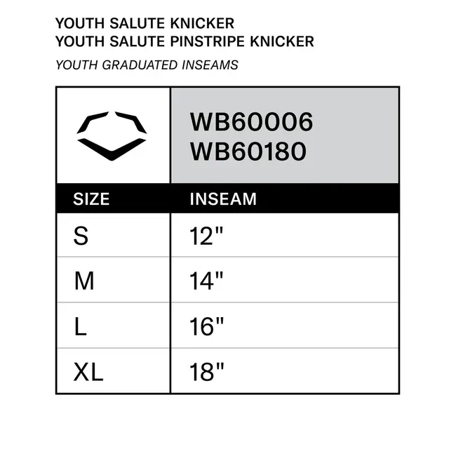 EvoShield Youth Salute Pinstripe Baseball Knicker