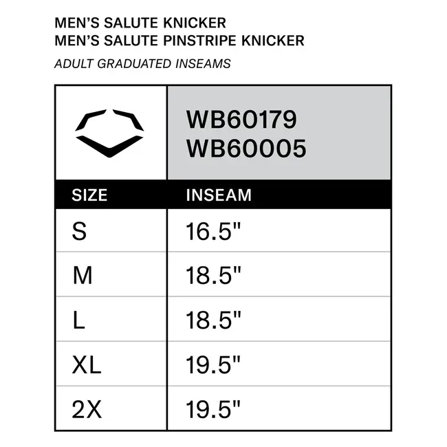 EvoShield Mens Salute Pinstripe Baseball Knicker