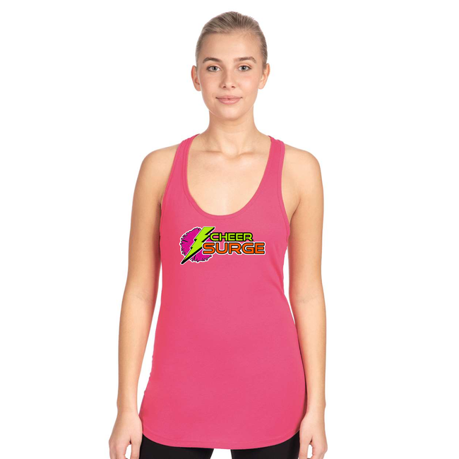 CheerSurge Womens Ideal Racer Tank - Hot Pink