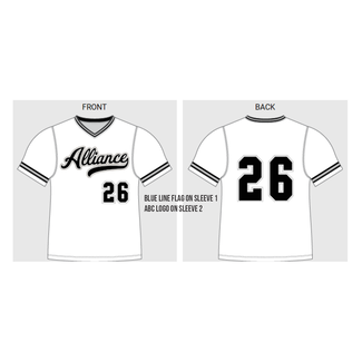 Alleson Alliance Baseball Club Custom White Sublimation Jersey