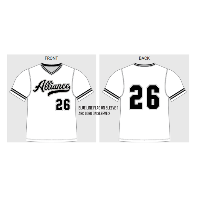 Alliance Baseball Club Custom White Sublimation Jersey