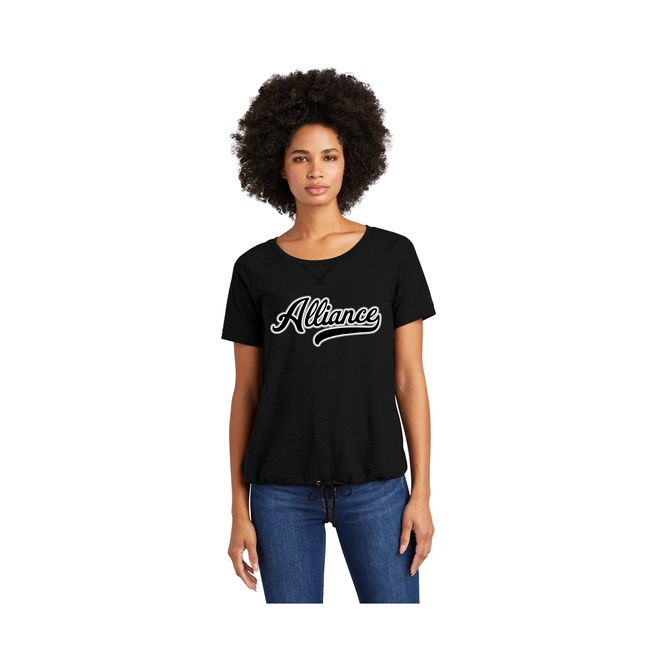 Alliance Baseball Club New Era Ladies Tri-Blend Performance Cinch Tee