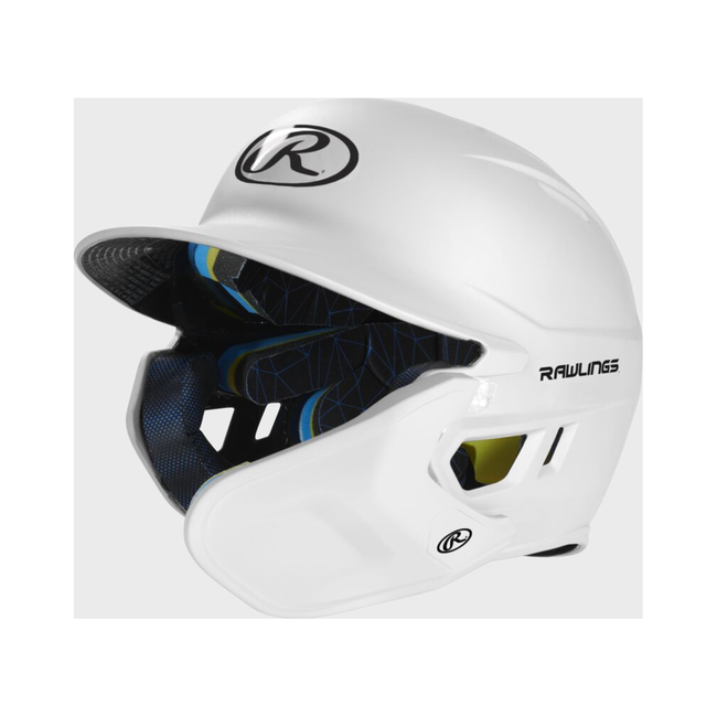 Alliance Baseball Club Rawlings MACH White Matte Helmet with EXT Flap