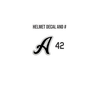 Bagger Sports Alliance Baseball Club Helmet Decal and Number