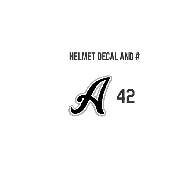 Alliance Baseball Club Helmet Decal and Number