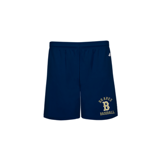 Badger Braves Baseball 5" Pocketed Short