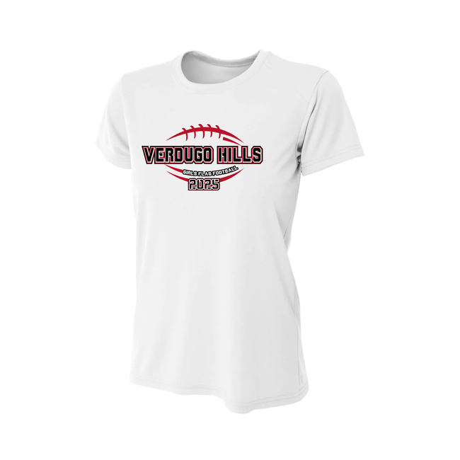 Verdugo Girl's Flag Football Women's Sublimated Performance Crew Short Sleeve
