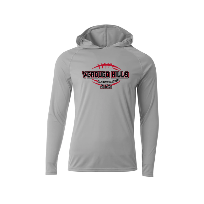 Verdugo Girl's Flag Football Sublimated Performance Hooded Long Sleeve