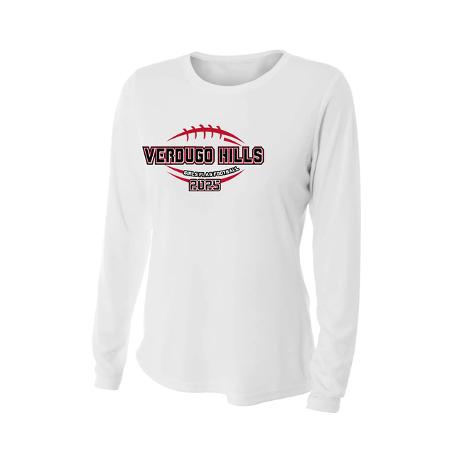 Verdugo Girl's Flag Football Women's Long Sleeve Sublimated Performance Crew