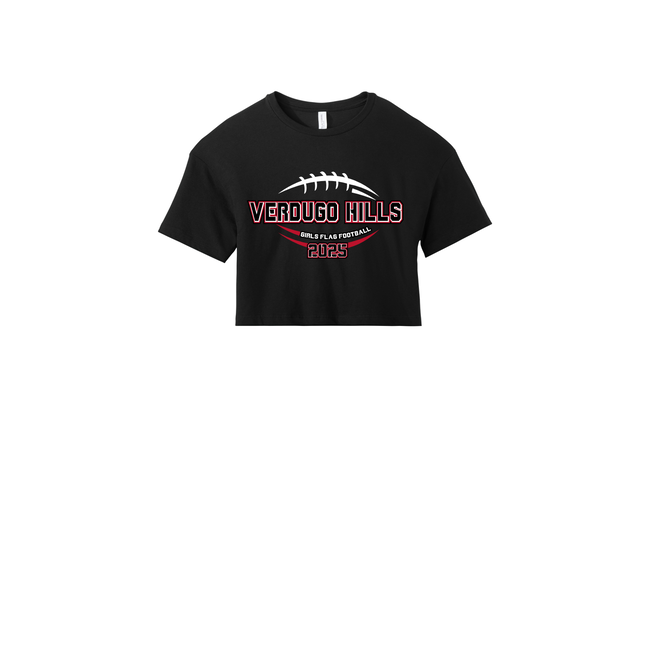 Verdugo Girl's Flag Football Women's Jersey Crop Tee
