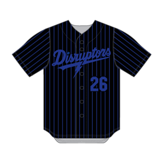 Alleson Disruptors Baseball Custom Full Button Pinstripe Jersey Full Button