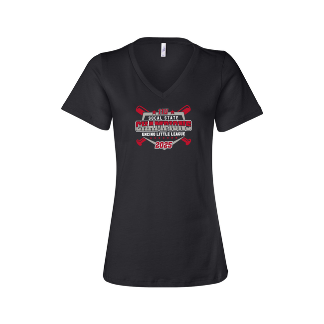 ELL 2025 11U State Champions Ladies Bella Relaxed V-Neck Tee