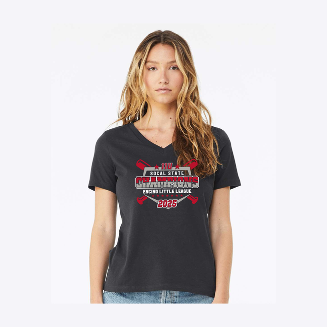 ELL 2025 11U State Champions Ladies Bella Relaxed V-Neck Tee