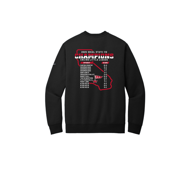 ELL 2025 11U State Champions Nike Fleece Crew