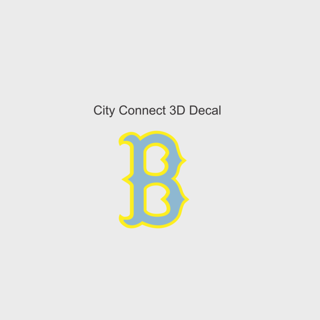 Braves 3D City Connect Helmet Decal