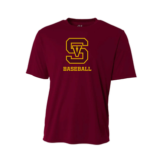 A4 Simi Baseball Performance Shirt - Maroon