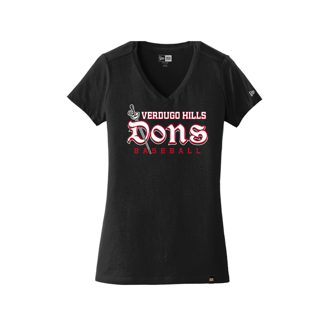 Verdugo Baseball New Era Ladies Heritage Blend V-Neck Tee