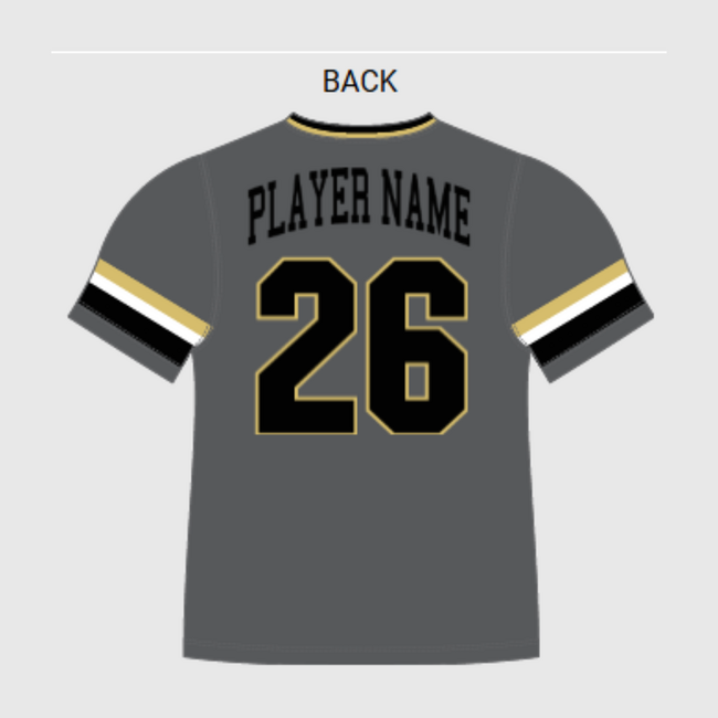 GV Baseball Custom Varsity Graphite Jersey