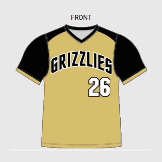 GV Baseball Custom Varsity Vegas Gold Jersey