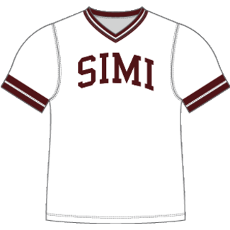 Alleson Simi Baseball Custom White V-Neck Jersey
