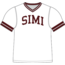 Simi Baseball Custom White V-Neck Jersey
