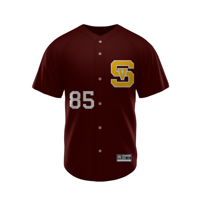 Simi Baseball Custom Tackle Twill Maroon Jersey