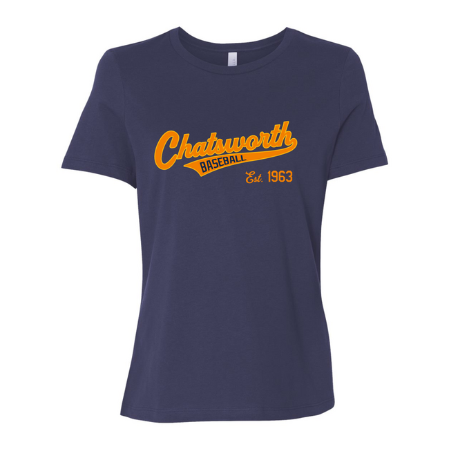 Chatsworth Baseball Ladies Relaxed Crew Tee