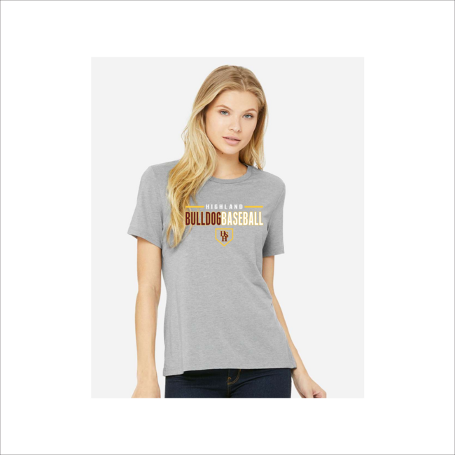 Highland Baseball Ladies Relaxed Crew Tee Triblend 6413