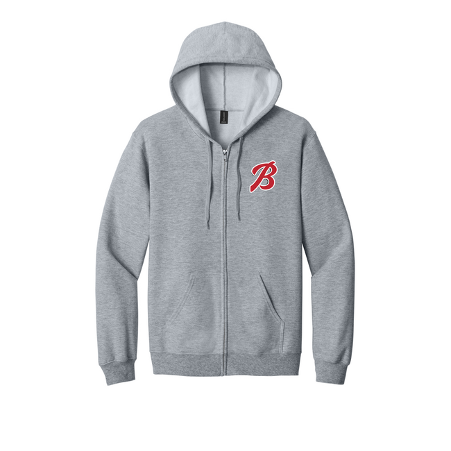 Burrough Baseball Softstyle Midweight Zip Up Hoodie