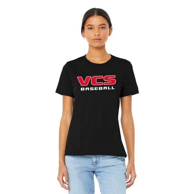 Village Christian Baseball Ladies Relaxed Crew Tee