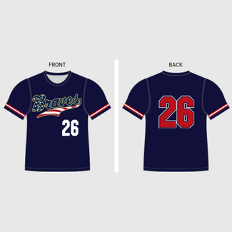 Alleson Braves 10U Futures Navy Jersey