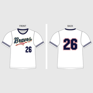 Alleson Braves 10U Futures White Jersey