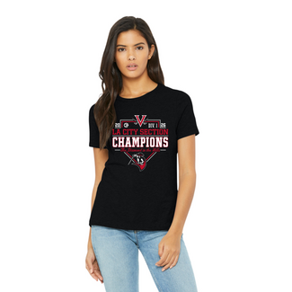 Verdugo Baseball LA City Champions 2026 Women's Relaxed Crew Tee