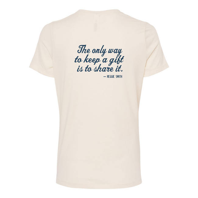 Reggie Legend of Dodger Baseball Ladies Relaxed Crew Tee