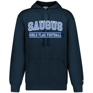 Badger Saugus Girl's Flag Football Tackle Twill Cotton Hoodie