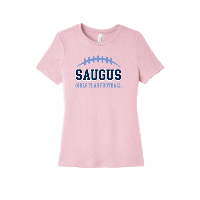 Saugus Girl's Flag Football Ladies Relaxed Crew Tee