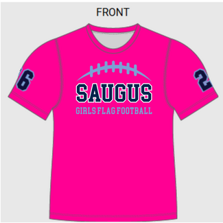 Alleson Saugus Girl's Flag Football Custom Sublimation BC Jersey