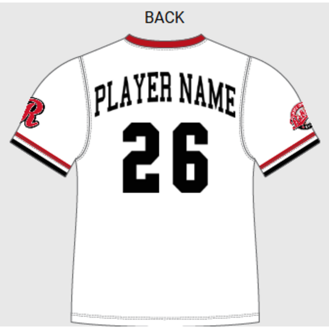 Rebels Baseball Custom White Jersey - 8U Team
