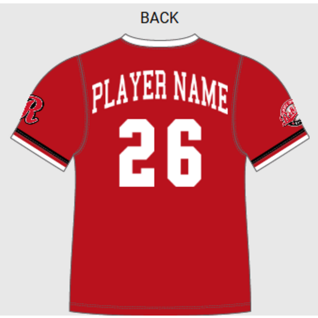 Rebels Baseball Custom Red Jersey - 8U Team